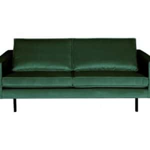 2,5-personers sofa i velour B190 cm - Grøn