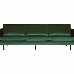 3-personers sofa i velour B277 cm - Grøn