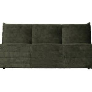 Moderne 2,5-personers sofa i velour 160 x 90 cm - Grøn