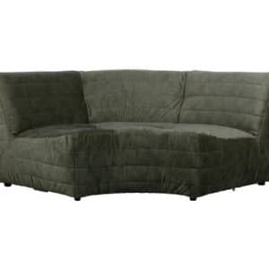 Moderne hjørnemodul sofa i velour B200 cm - Grøn