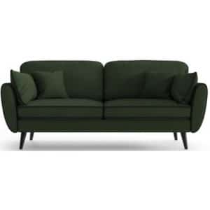 Auteuil 3-personers sofa i polyester B200 cm - Sort/Grøn