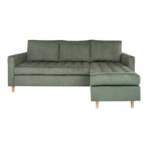 Firenze Chaiselong sofa - Grøn støvet fløjel