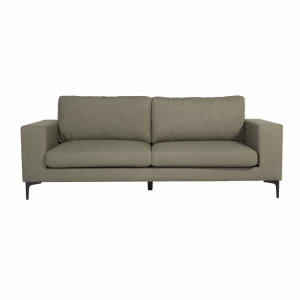 VENTURE DESIGN Bolero 3 pers. sofa - grøn polyester og sort metal