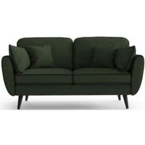 Auteuil 2-personers sofa i polyester B164 cm - Sort/Grøn