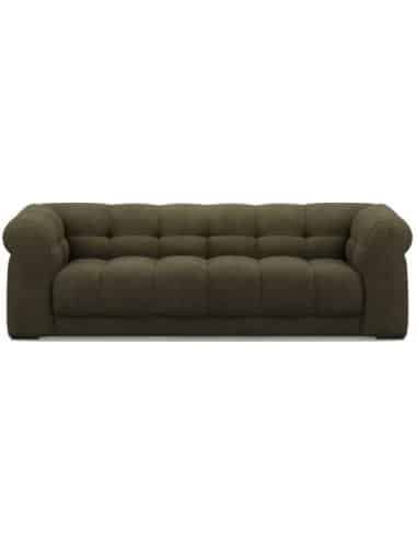 Cobble Hill 3,5 personers sofa i polyester B235 cm - Sort/Dyb grøn