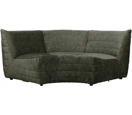 Moderne hjørnemodul sofa i velour B200 cm - Grøn