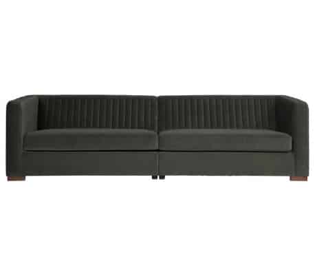 Moderne sofa i velour 275 cm - Varm grøn