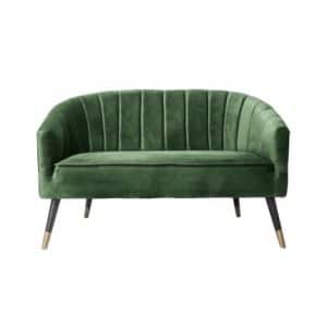 Sofa i grøn velour