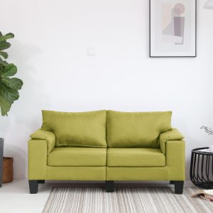 2-personers sofa stof grøn