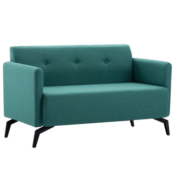 2-personers sofa stofbeklædning 115 x 60 x 67 cm grøn