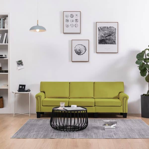 3-personers sofa stof grøn