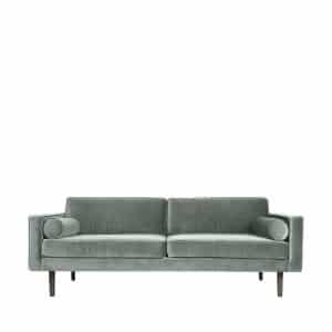 BROSTE COPENHAGEN Wind sofa - grøn polyester velour