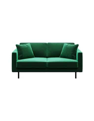 Kobo 2-personers sofa i velour B167 cm - Dyb grøn