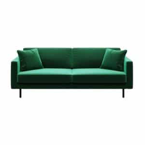Kobo 3-personers sofa i velour B207 cm - Dyb grøn