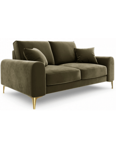 Larnite 2-personers sofa i velour B172 cm - Guld/Grøn