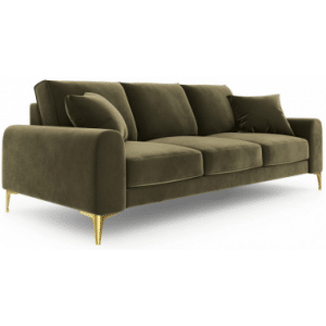 Larnite 4-personers sofa i velour B237 cm - Guld/Grøn