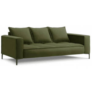 Marram 3-personers sofa i polyester B216 cm - Sort/Grøn