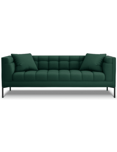 Karoo 3-personers sofa i metal og polyester B224 x D85 cm - Sort/Grøn