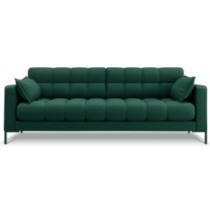 Mamaia 4-personers sofa i polyester B217 x D92 cm - Sort/Grøn