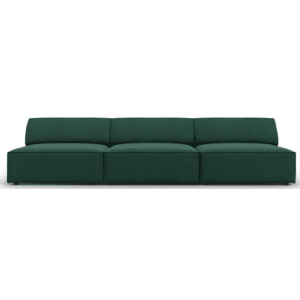 Jodie 3-personers sofa i polyester B240 x D102 cm - Sort/Grøn