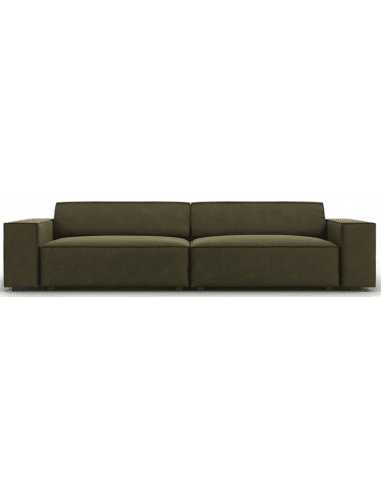 Jodie 3-personers sofa i velour B204 x D102 cm - Sort/Grøn
