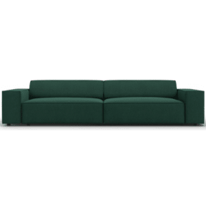 Jodie 4-personers sofa i polyester B244 x D102 cm - Sort/Grøn