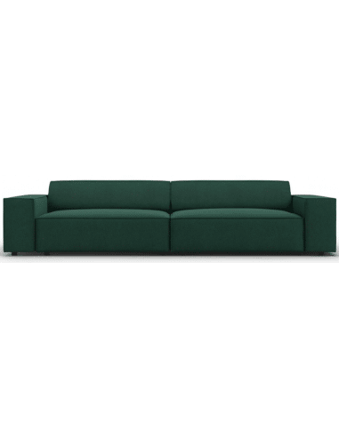 Jodie 4-personers sofa i polyester B244 x D102 cm - Sort/Grøn