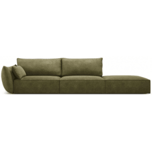 Kaelle højrevendt 4-personers sofa i chenille B286 cm - Grøn