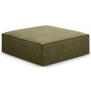 Kaelle puf til sofa i chenille B100 x D80 cm - Sort/Grøn