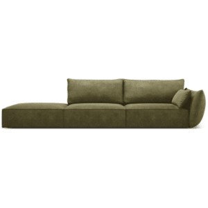 Kaelle venstrevendt 4-personers sofa i chenille B286 cm - Grøn