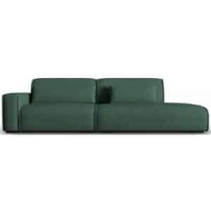 Lina højrevendt 3-personers sofa i polyester B274 cm - Grøn
