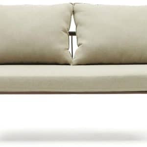Salguer, Udendørs 2-personers sofa, vintage, metal by Laforma (H: 64 cm. x B: 135 cm. x L: 70 cm., Brun/Beige/Grøn)