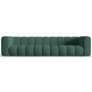Lupine 5-personers sofa i chenille B318 x D87 cm - Sort/Grøn