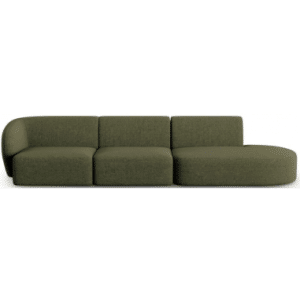 Shane højrevendt 4-personers sofa i chenille B302 x D85 cm - Grøn