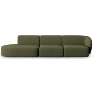 Shane venstrevendt 4-personers sofa i chenille B302 x D85 cm - Grøn