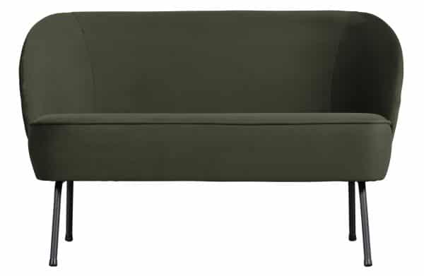 BEPUREHOME Vogue 2 pers. sofa - onyx grøn fløjl polyester og sort metal