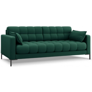 Mamaia 3-personers sofa i polyester B177 x D92 cm - Sort/Grøn