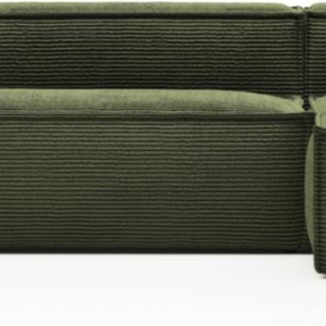 Blok, Chaiselong sofa, Højrevendt, grøn, H69x330x174 cm, stof