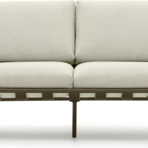 Joncols, Udendørs 2-personers sofa, grøn/beige, H72x164x80 cm, metal