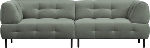 Lloyd, 4-personers sofa, bleg grøn, H75x90x245 cm