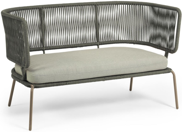 Nadin, Udendørs 2-personers sofa, grøn, metal