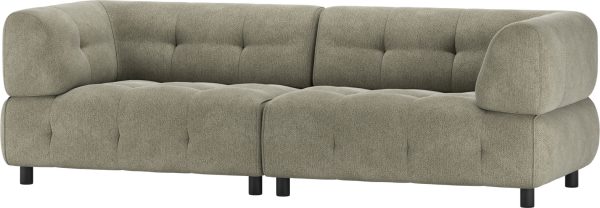 Louis, 3-personers sofa, grøn, chinelle, H73x90x244 cm