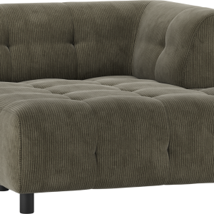 Louis Modulære sofa 1,5 chaiselong med arm højre, fløjl grøn H73x140x122 cm