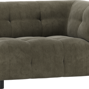 Louis Modulære sofa 1,5-sæder med arm højre, fløjl grøn H73x90x122 cm