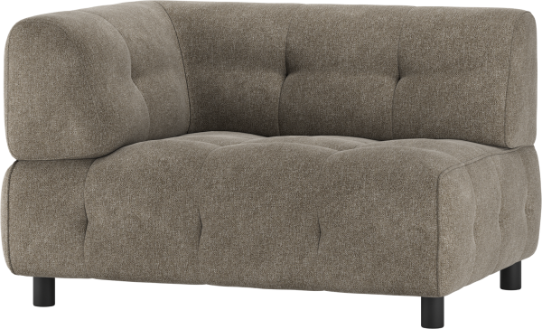 Louis Modulære sofa 1,5-sæder med arm venstre, fladvævet stof grøn H73x90x122 cm