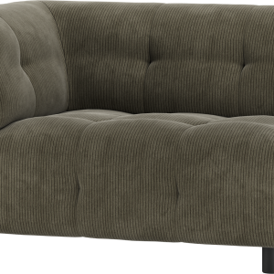 Louis Modulære sofa 1,5-sæder med arm venstre, fløjl grøn H73x90x122 cm