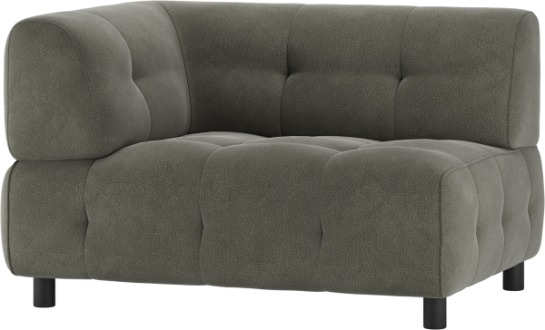 Louis Modulære sofa 1,5-sæder med arm venstre, vævet stof grøn H73x90x122 cm