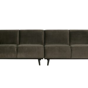 BEPUREHOME Statement 4 pers. sofa - varm grøn fløjl