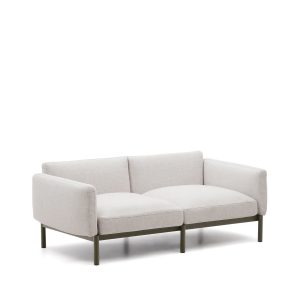 LAFORMA Sorells udendørs 2 pers. modul sofa - grøn aluminium (201cm)