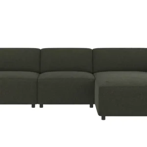 ROWICO Willard 4 pers. modul sofa, m. højre chaiselong - grøn stof